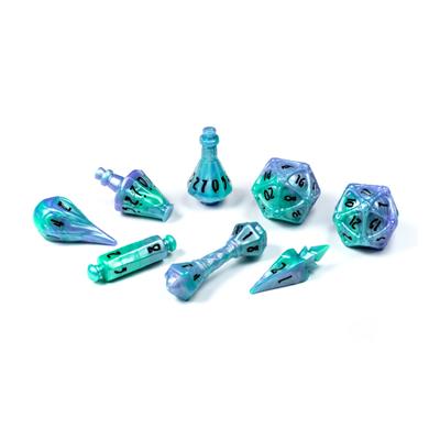 Polyhero Dice - Wizard 8 Dice Set Aether Mist