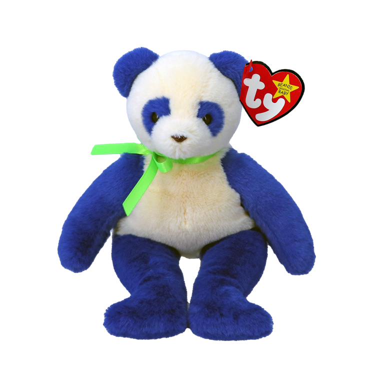 TY: Beanie Baby: Domino (Blue and White Panda)