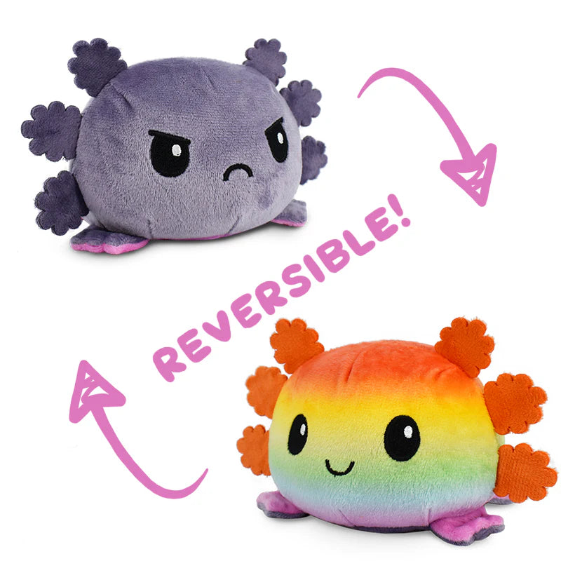 Plushiverse: Reversible Rainbow Prism Axolotl Plushie