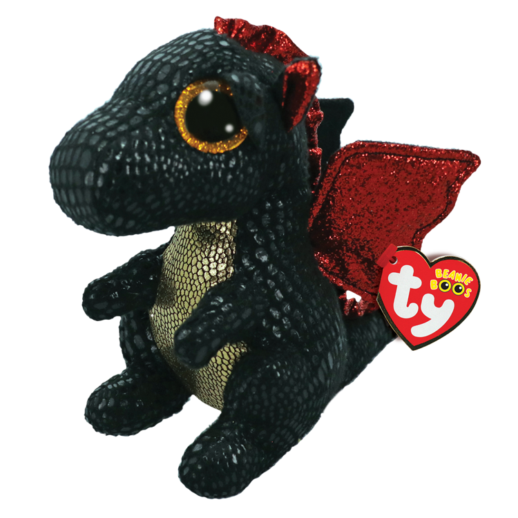 TY: Beanie Boos: Small: Grindal (Black Dragon)