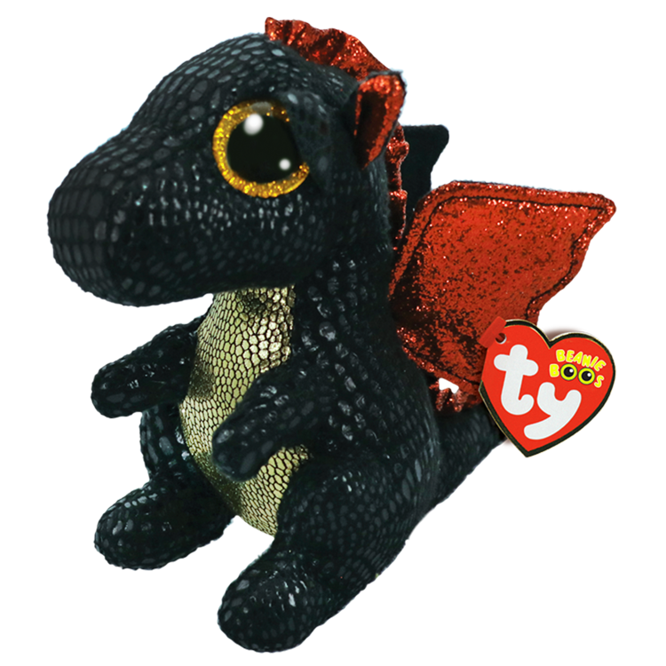 TY: Beanie Boos: Medium: Grindal (Black Dragon)