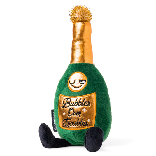 Punchkins: Plush Champagne Bottle: "Bubbles Over Troubles"