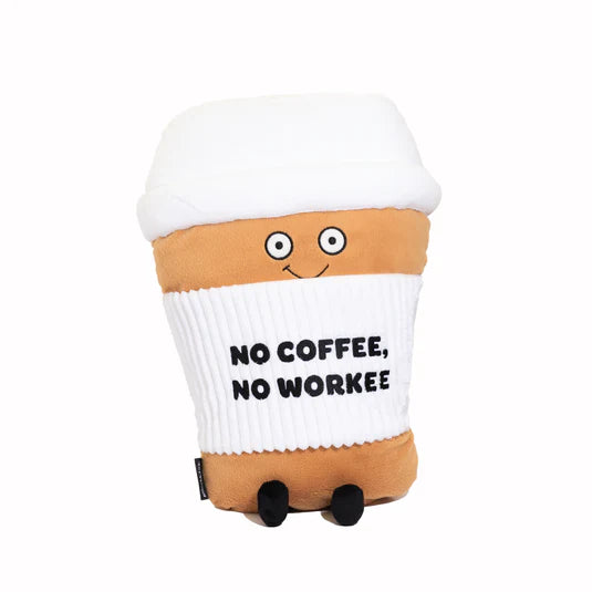 Punchkins: Pillow Plush Coffee: "No Coffee, No Workee"