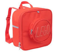 Small Lego Brick Backpack: Red