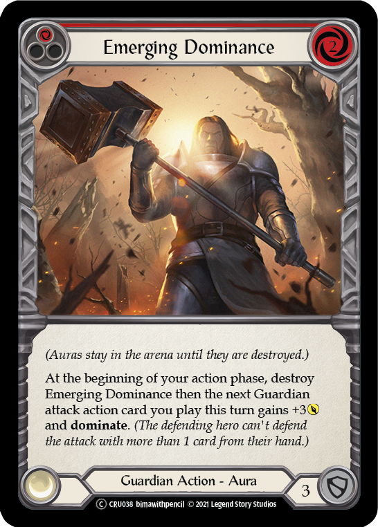 Emerging Dominance (Red) [U-CRU038] (Crucible of War Unlimited)  Unlimited Rainbow Foil