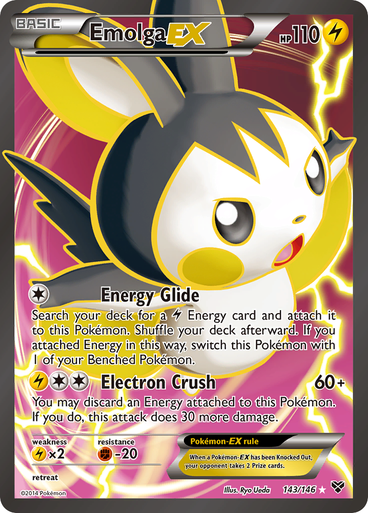 Emolga EX (143/146) [XY: Base Set]